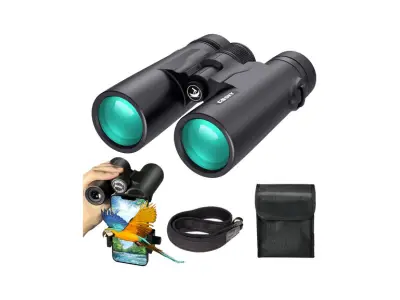 Gosky 10x42 Roof Prism HD Binoculars - Professional for Bird Watching, Travel, and Stargazing